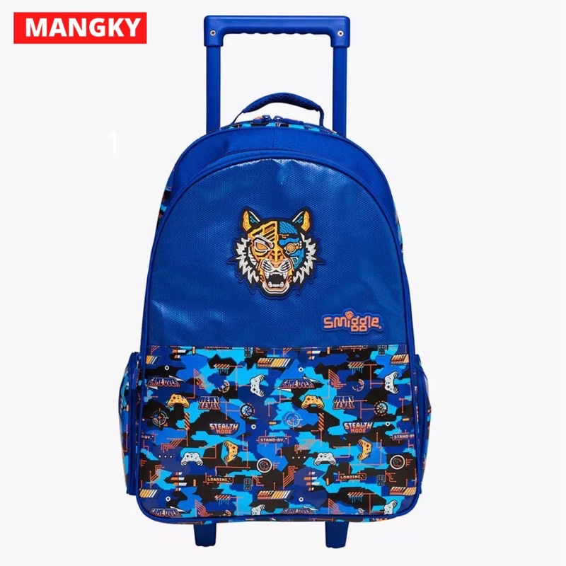 Smiggle Hey Light Up Trolley Backpack - Tas Trolley Anak SD Original