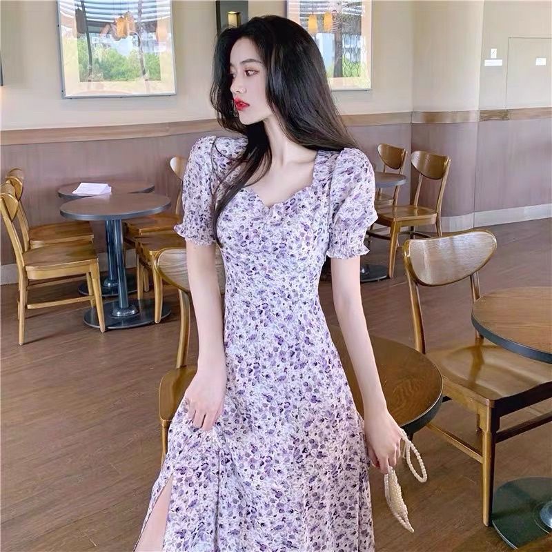 dress import korean / dress bunga flower floral garden / maxi dres korea bangkok maxy vintage import