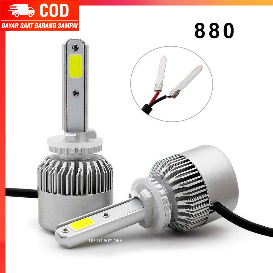 (100% BARANG ORI) TaffLED Lampu Mobil LED COB 8000LM S2 Chip Cool White 2 PCS - S2