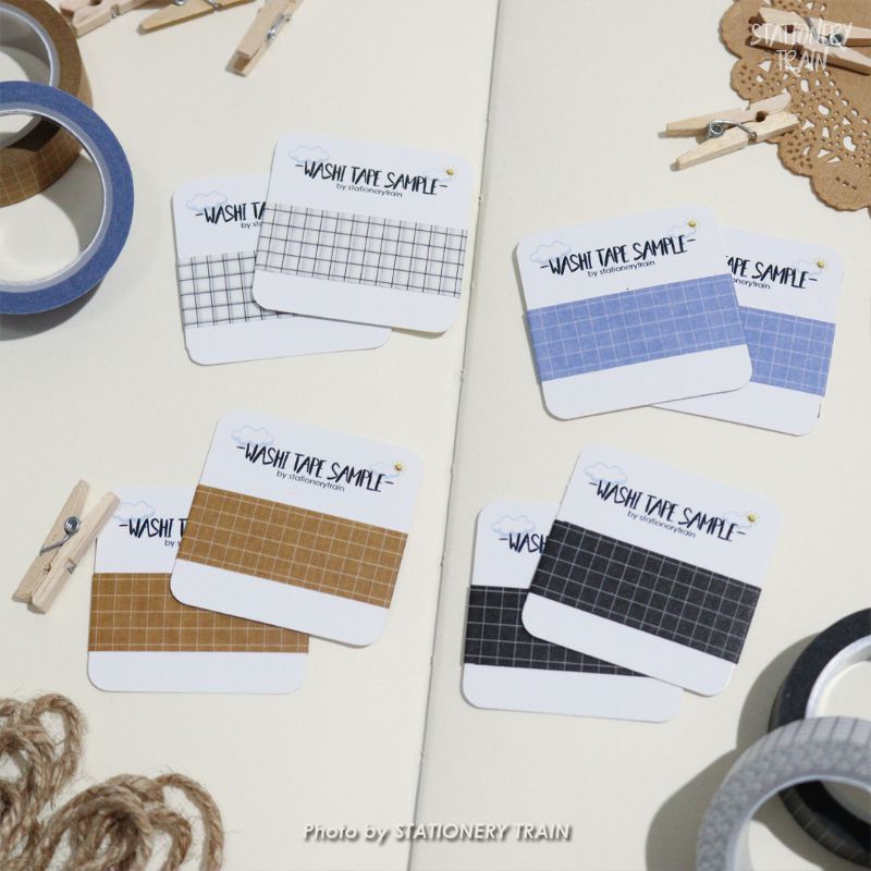 

WASHI TAPE SAMPLE GRID PATTERN AESTETHIC / WASHI TAPE SAMPLE 20CM