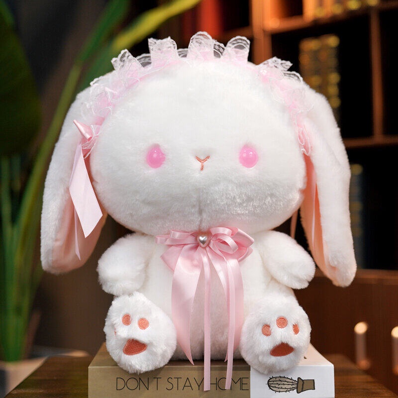 25/30cm Cute Cartoon Lolita Rabbit / Bunny Plush Baby Toy Doll Kawaii Plushie Stuffed Animal Gift for Girls Boys Girlfriends