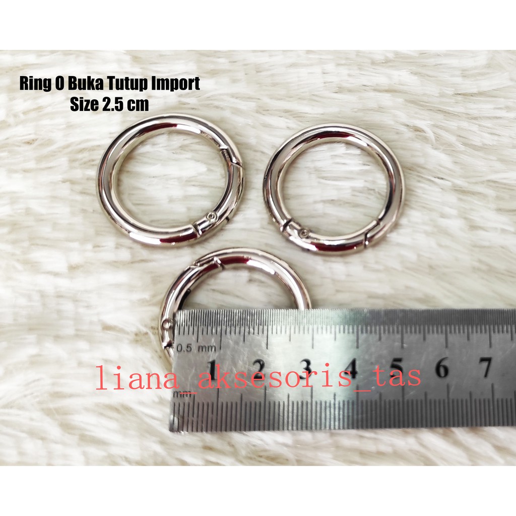 -AKSESORIS TAS WANITA RING O BUKA TUTUP TAS 2.5 cm TEBAL IMPORT - RING O BUKA TUTUP UNTUK TAS WANITA