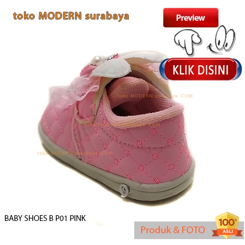 Sepatu anak perempuan sepatu casual sneakers BABY SHOES B P01 PINK