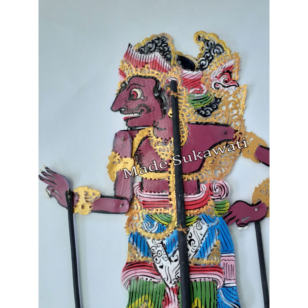 Kerajinan wayang kulit Gatotkaca Gatotkoco ukir bali Hiasan Handmade