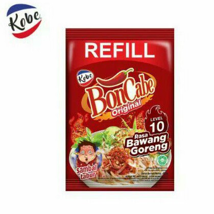 

Refill BonCabe level 10 isi 45 gr (Rasa Bawang Goreng) dan level 15 isi 40 gr (Rasa Original)
