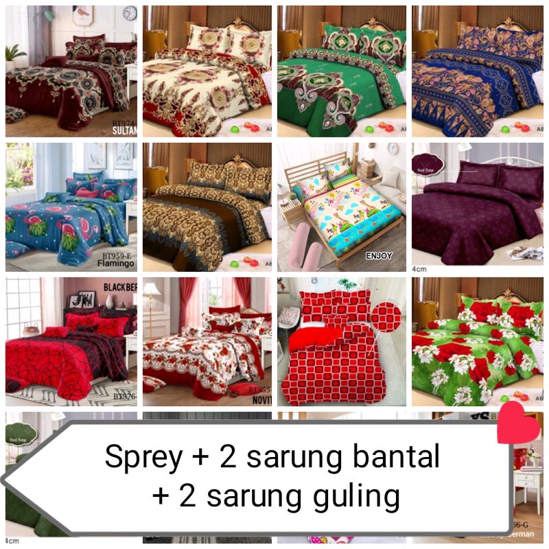 SPREY KATUN DISPERSE motif karakter dan embos, cantik lucu bisa custom ukuran