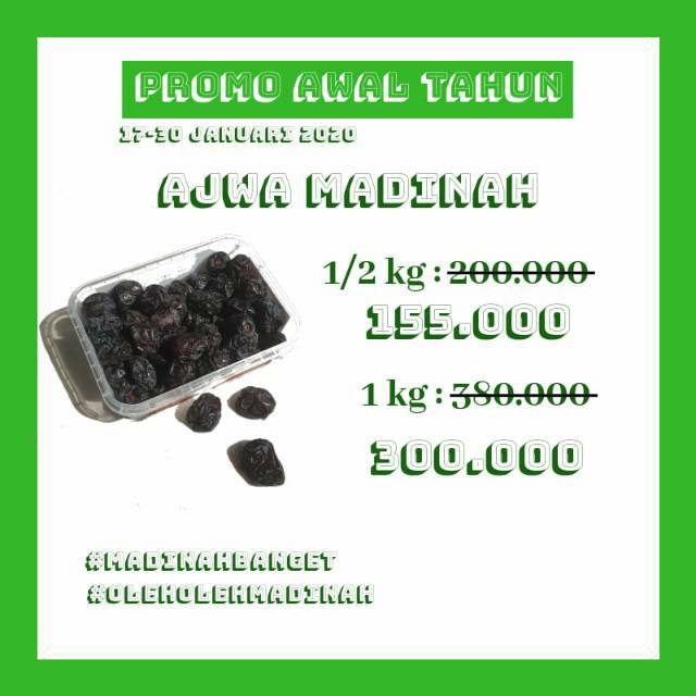 

Kurma Ajwa Aliyah Madinah 500 Gram