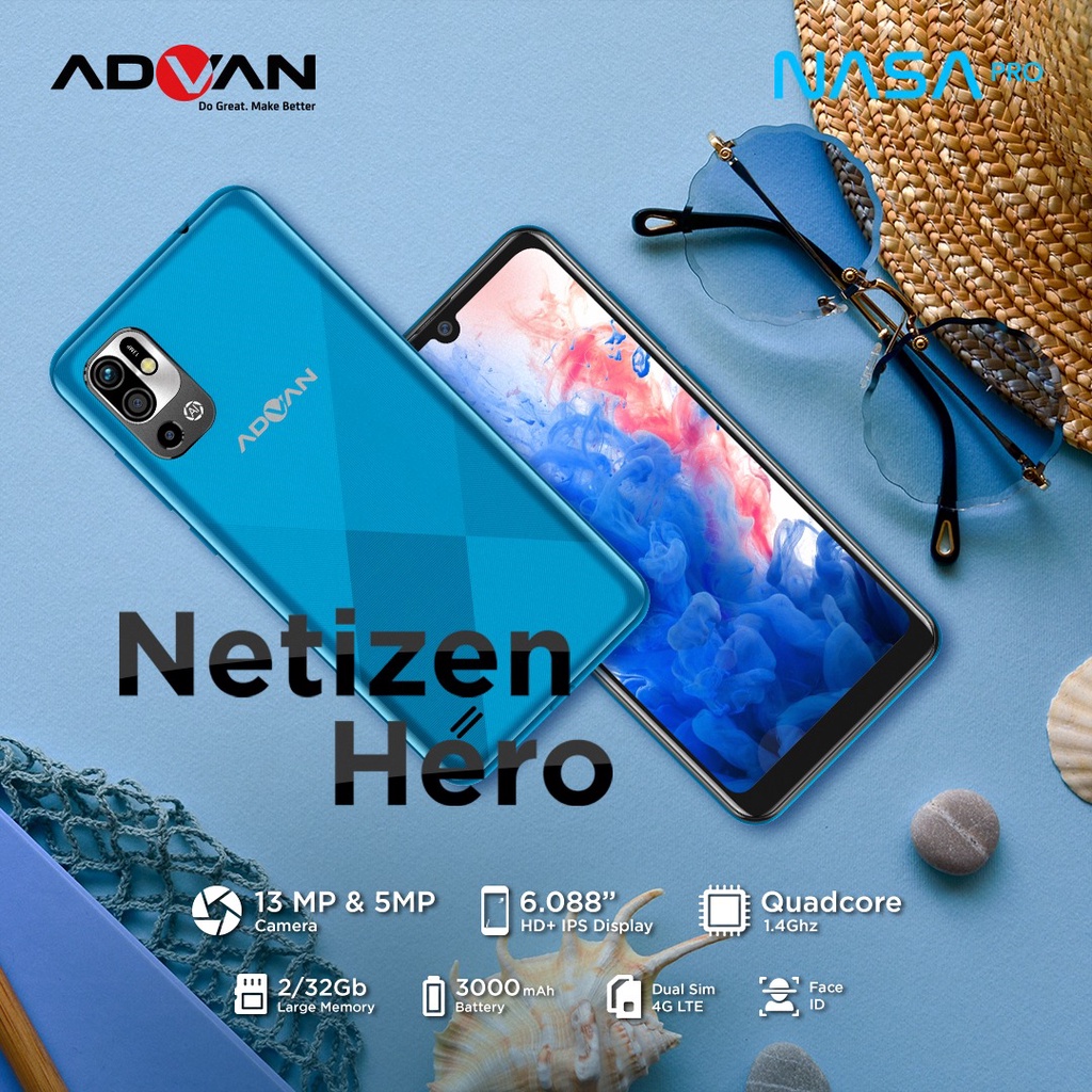 Advan Nasa Pro Netizen Hero Ram 2gb Memory 32gb smartphone Android