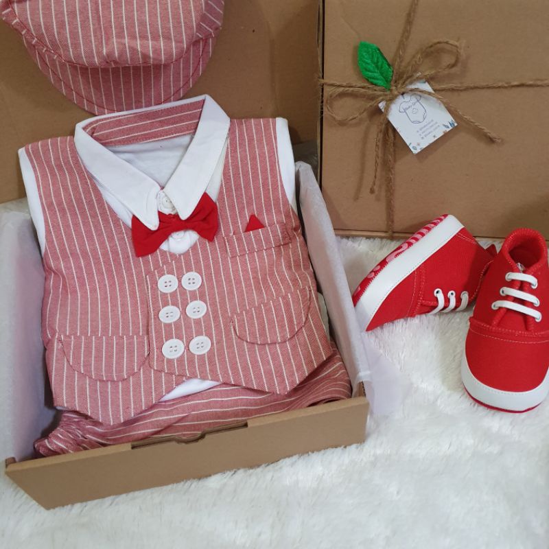 hampers tuxedo baby boy / gift baby boy / baju tuxedo anak