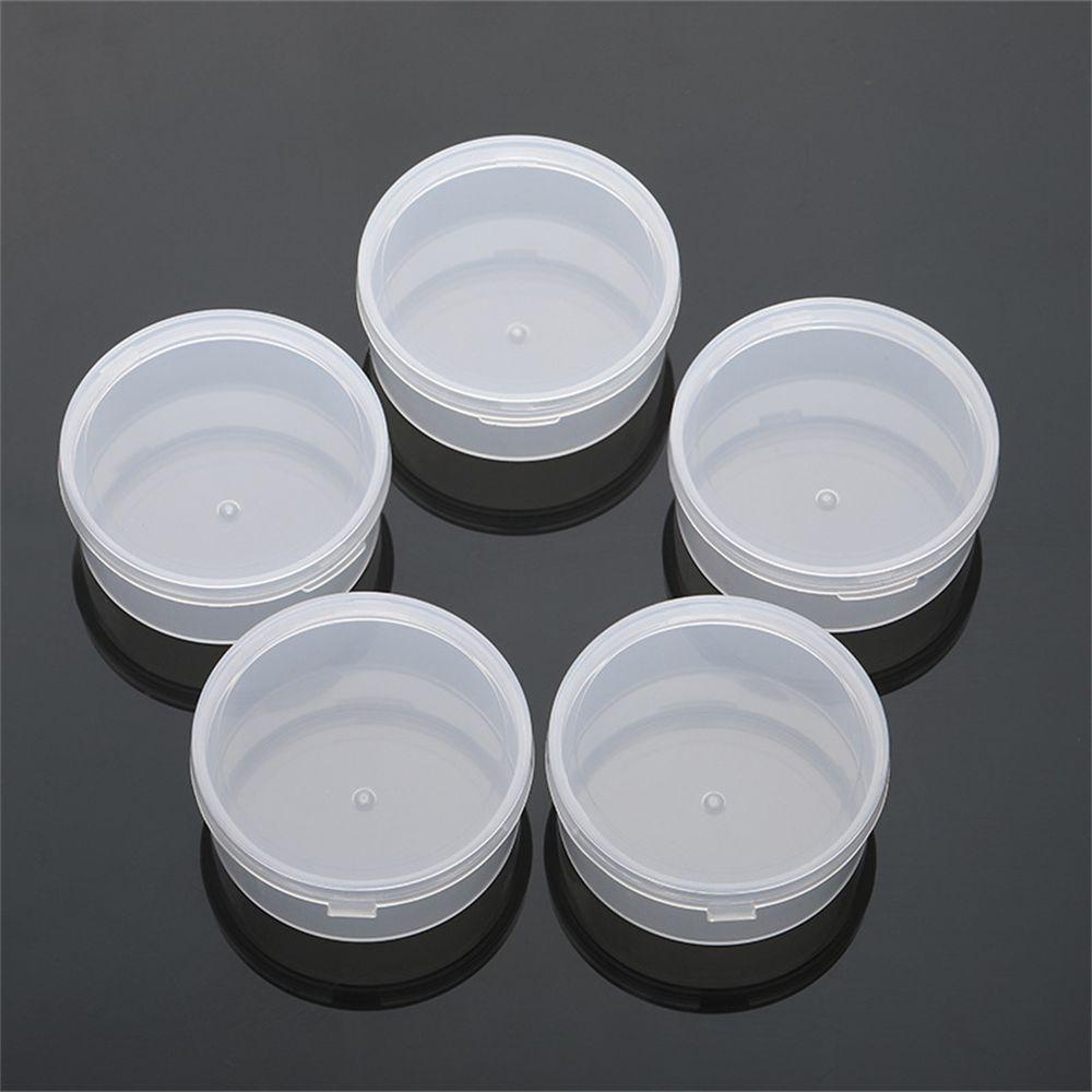 Preva Kotak Penyimpanan Kosmetik Powder Puff Portable Plastik Makeup Aksesoris Bulat Beauty Pad Display Tempat Penyimpanan