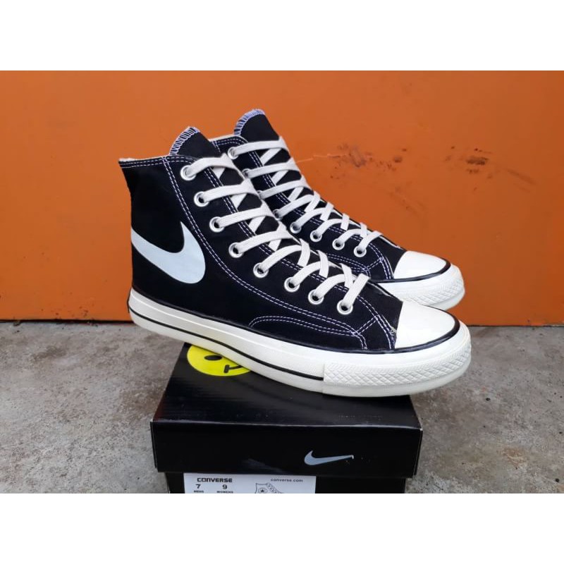 SEPATU CONVERSE 70s SMILE BLACK WHITE PREMIUM BNIB VIETNAM