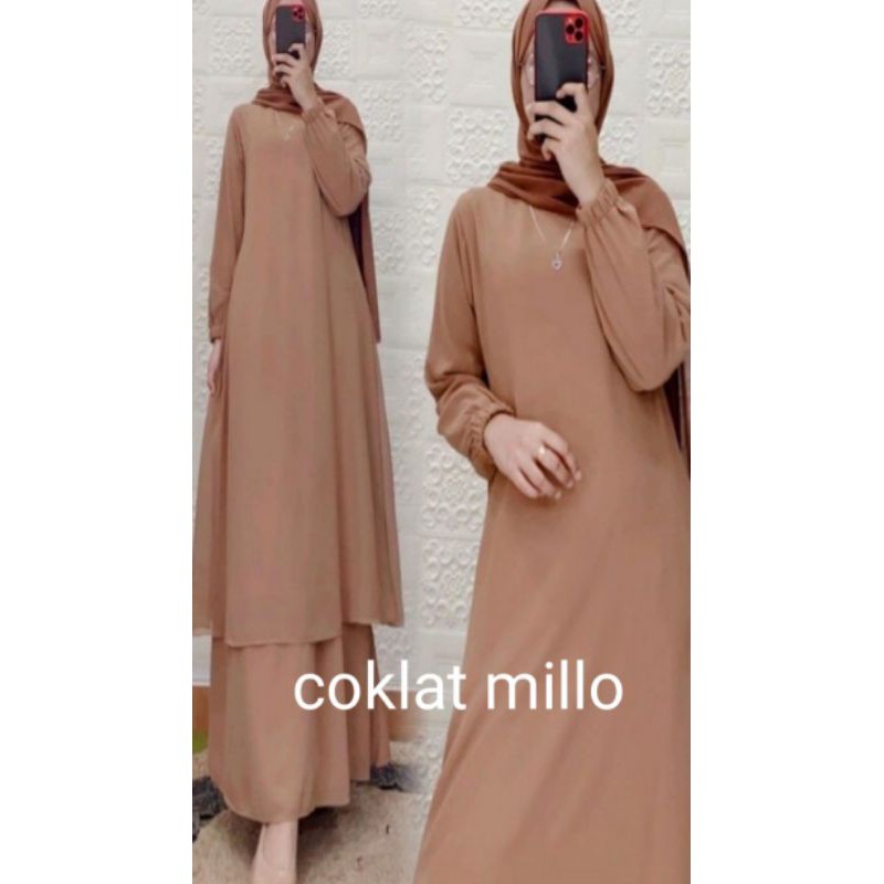 Gamis Malaysia / Ceruty Babydoll LD 130 Khuss Jumbo Pendek Jumbo Tinggi / Gamis Malaysia Jumbo