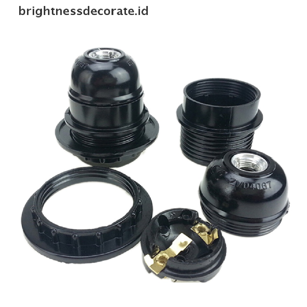 [birth] Black Period Style Screw E27 Light Bulb Lamp Holder Pendant Socket New [ID]