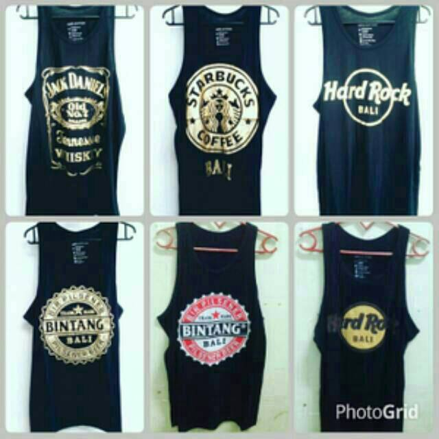  Kaos  singlet lekbong Bali  Cowok all size Shopee Indonesia