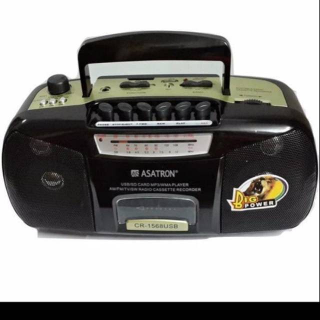 Radio jadul Asatron CR 1568 Radio Tape/ Radio kaset Usb Mp3 mmc / kaset pita