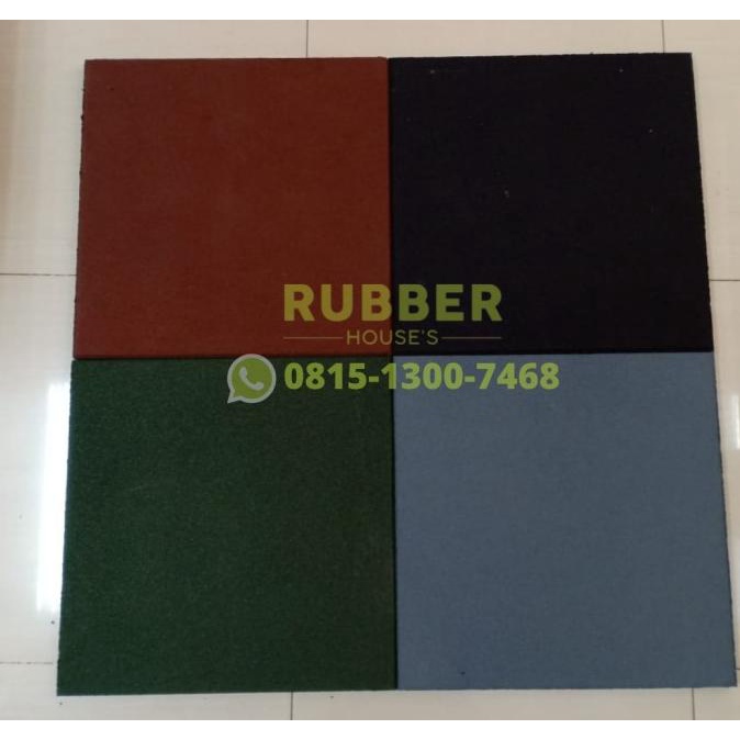 Jual Rubber Flooring/ rubber tile / rubber mat gym & playground 2.5cm