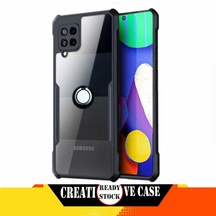 Case Samsung M62 / F62 2021 New Edition Casing Samsung M62 Ring Stand