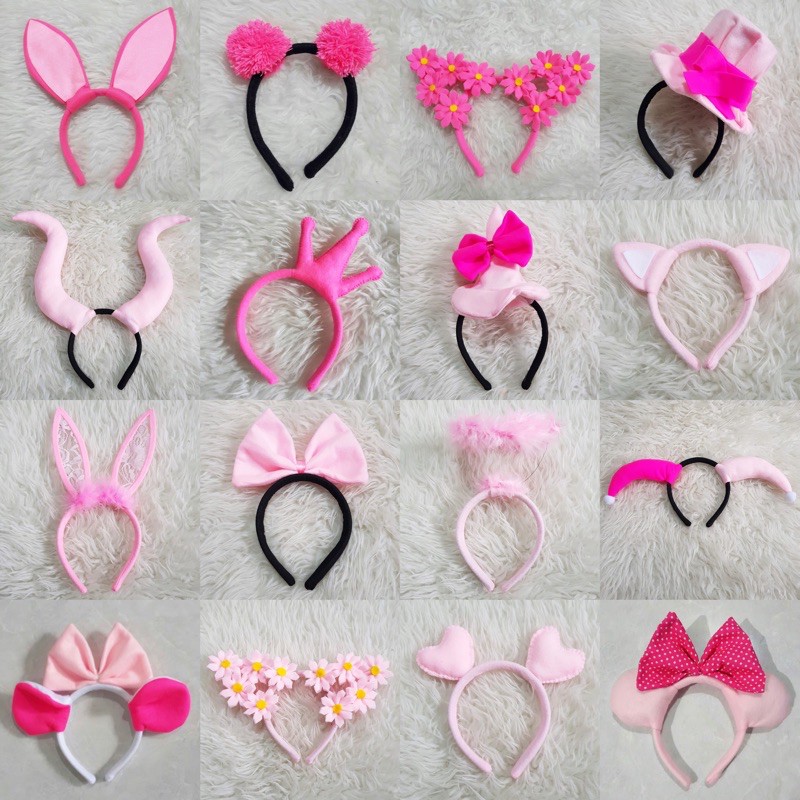 Bando Valentine Aksesoris Pink Hadiah Valentine Bando Love Aksesoris Pink Lovers