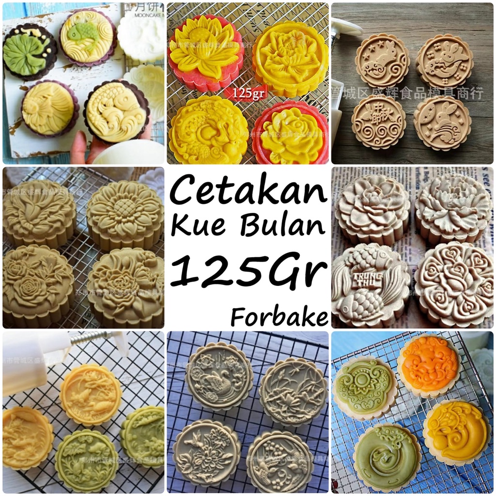 Cetakan Kue Bulan Moon Cake MoonCake Press Mold 125gr Cetakan Nastar