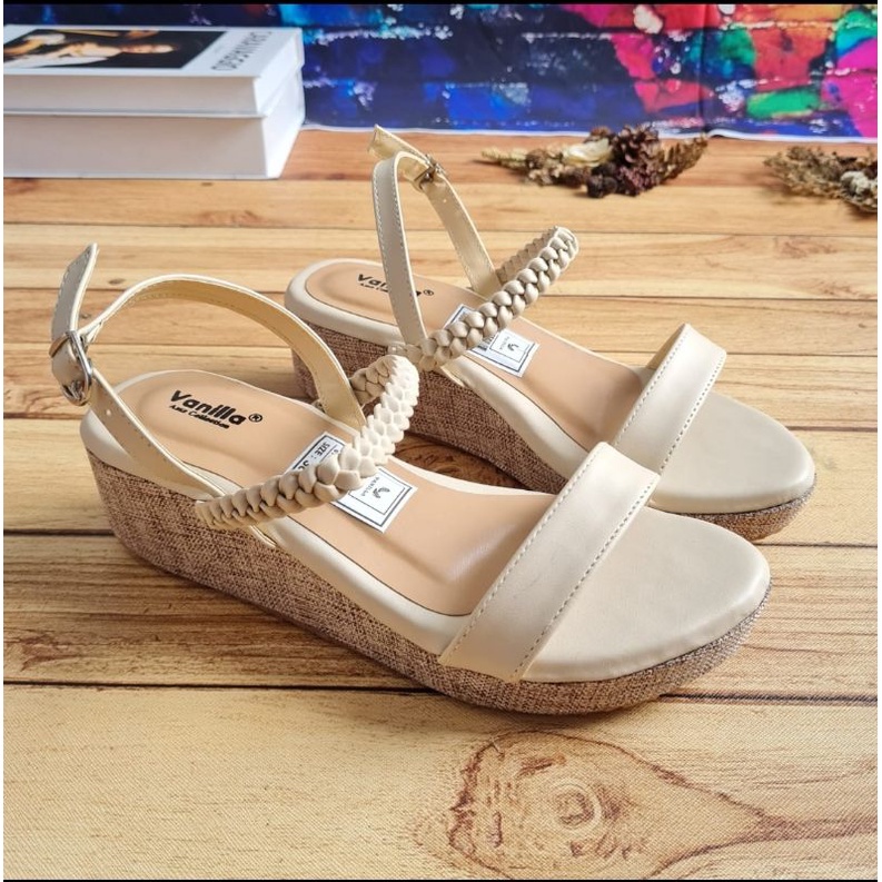 ABBUSHOES Ph 15 wedges kepang tali herlina sol karet 5cm