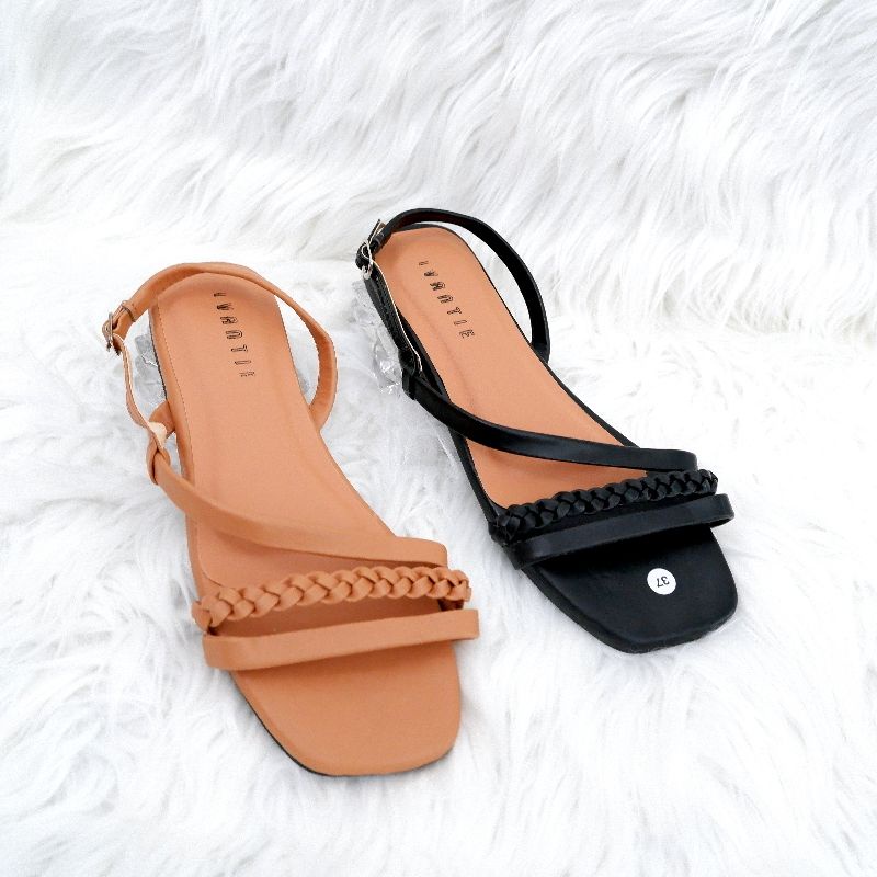 CHLOE Sandal wanita teplek kepang Sendal trepes