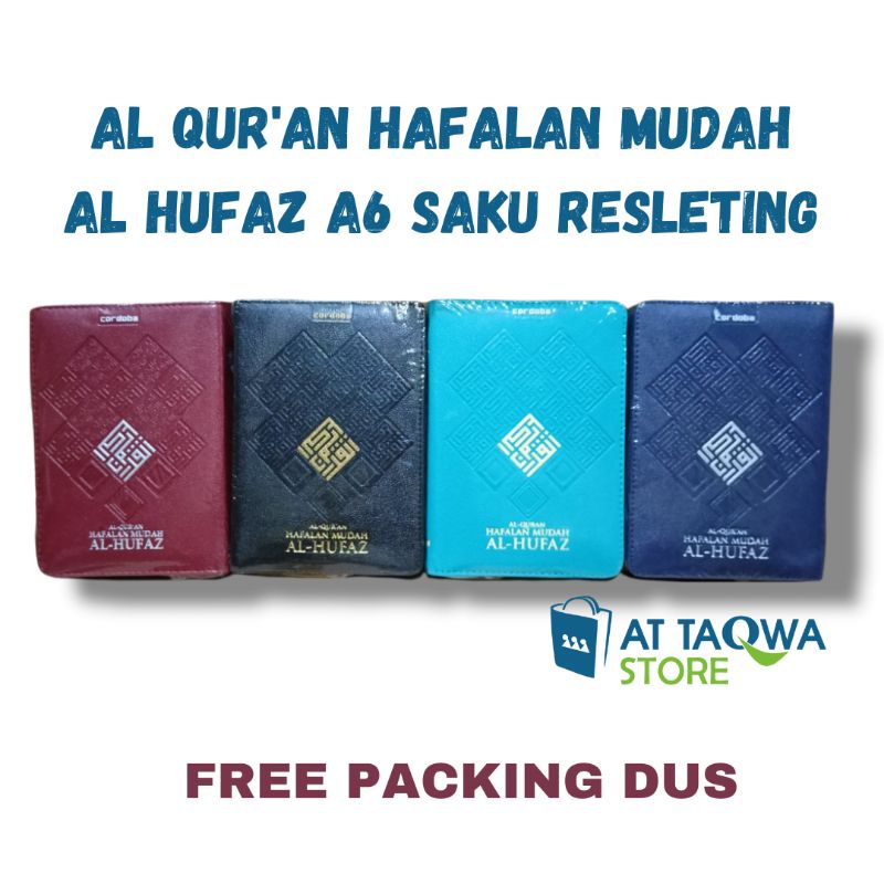 Al Qur'an Al Hufaz / Al Hafiz A6 Saku Resleting Alquran Hafalan Terjemah Tajwid Warna