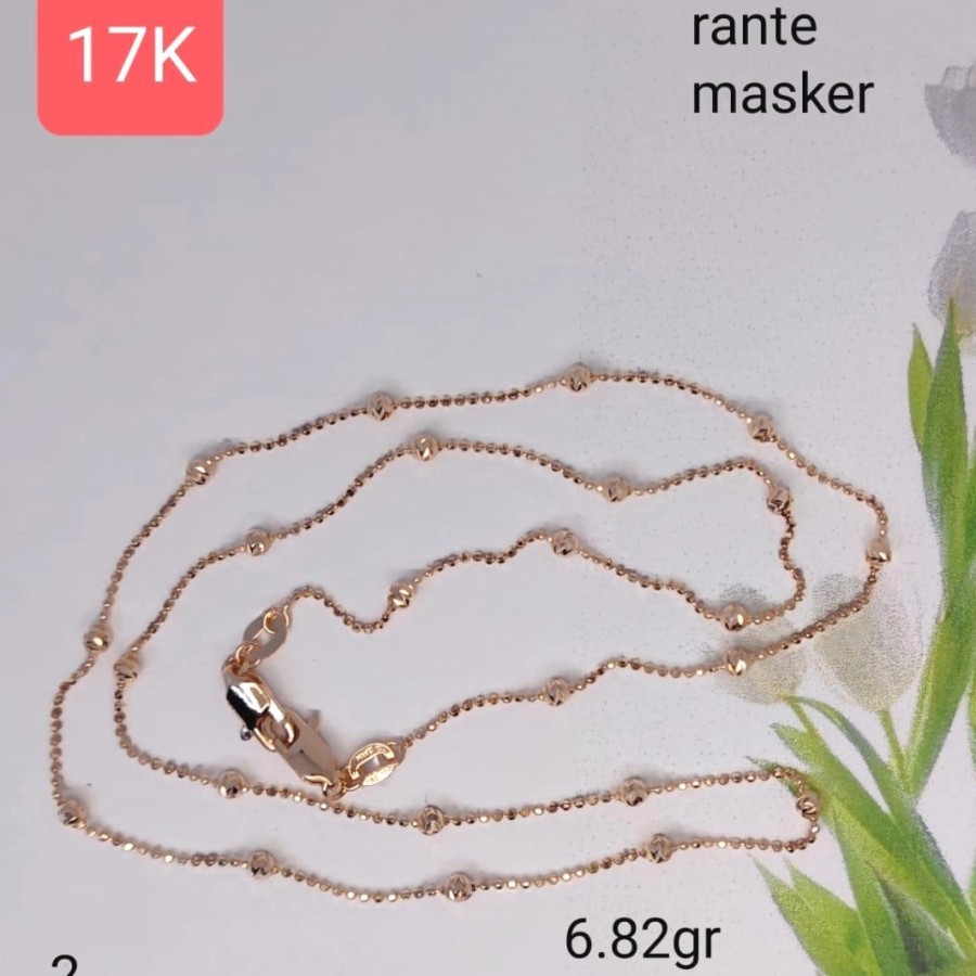 KALUNG EMAS MASKER CHAIN MDL JEDAR CANTIK ROSEGOLD