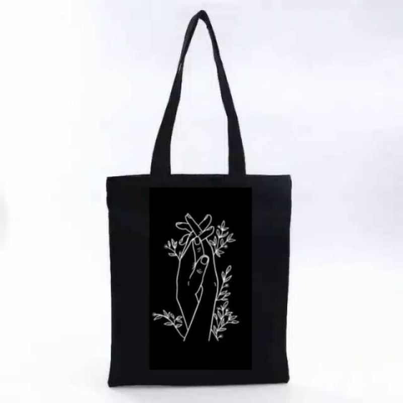 Termurah Tote Bag Wanita dan Pria D2 Motif Lucu Korean (Perekat)