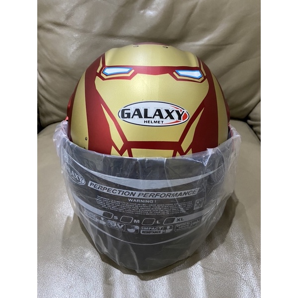 Helm Anak GALAXY SKY SNI Motif Iron Man Merah Doff Usia 3-7 Tahun Termurah Terlaris