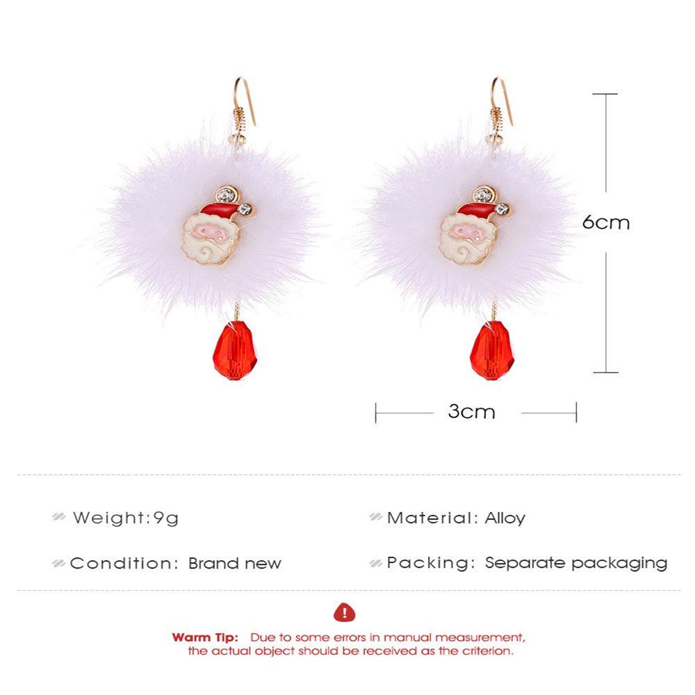 Anting Kait Desain Santa Claus Natal Untuk Wanita