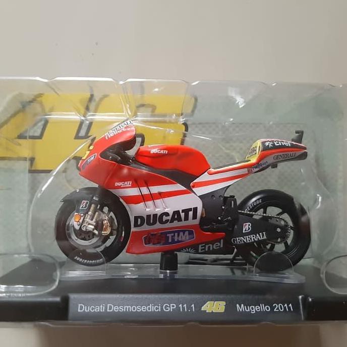 Miniatur Diecast Rossi Ducati Desmosedi Gp11.1 Tahun 2011 Leo Models - Termurah 
