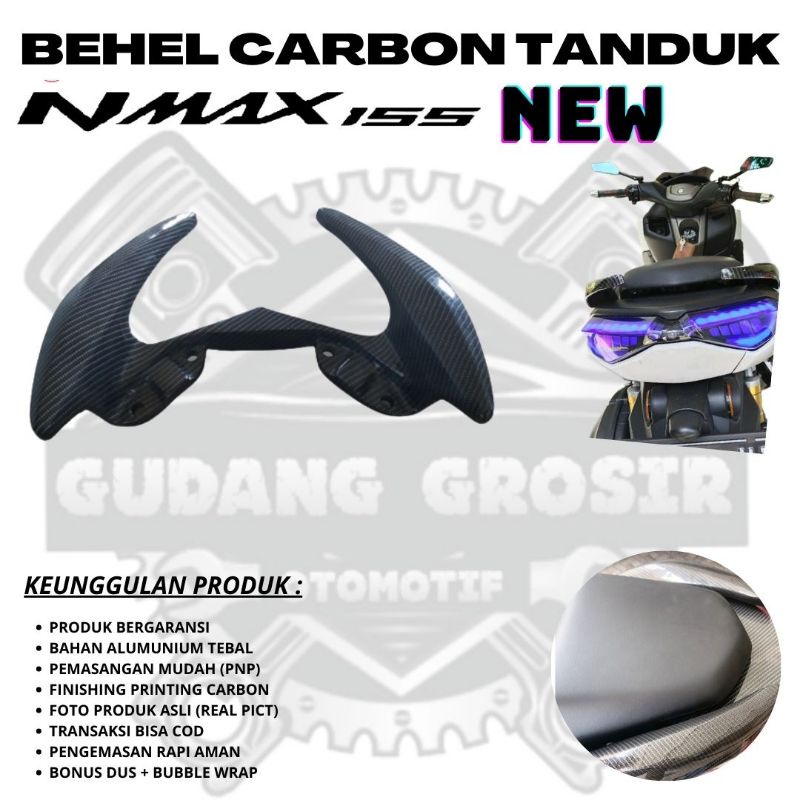Behel Tanduk Carbon Nmx New PNP begel Carbon Tanduk Nmax New PNP Behel Tanduk Carbon Nmax Old New PN