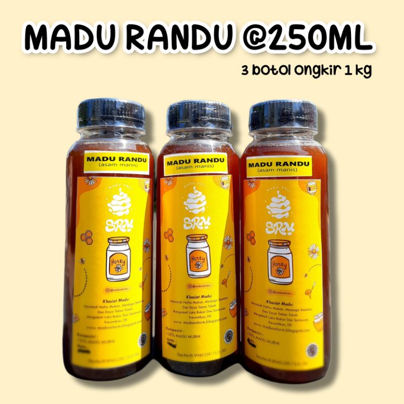 

MADU RANDU - MADU HITAM AKASIA SAWIT 1 KG (750ml) - MADU MURNI LEBAH MELLIFERA
