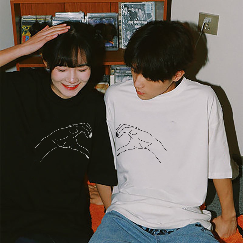 kaos couple bareng doi kekinian baju pasangan finger love
