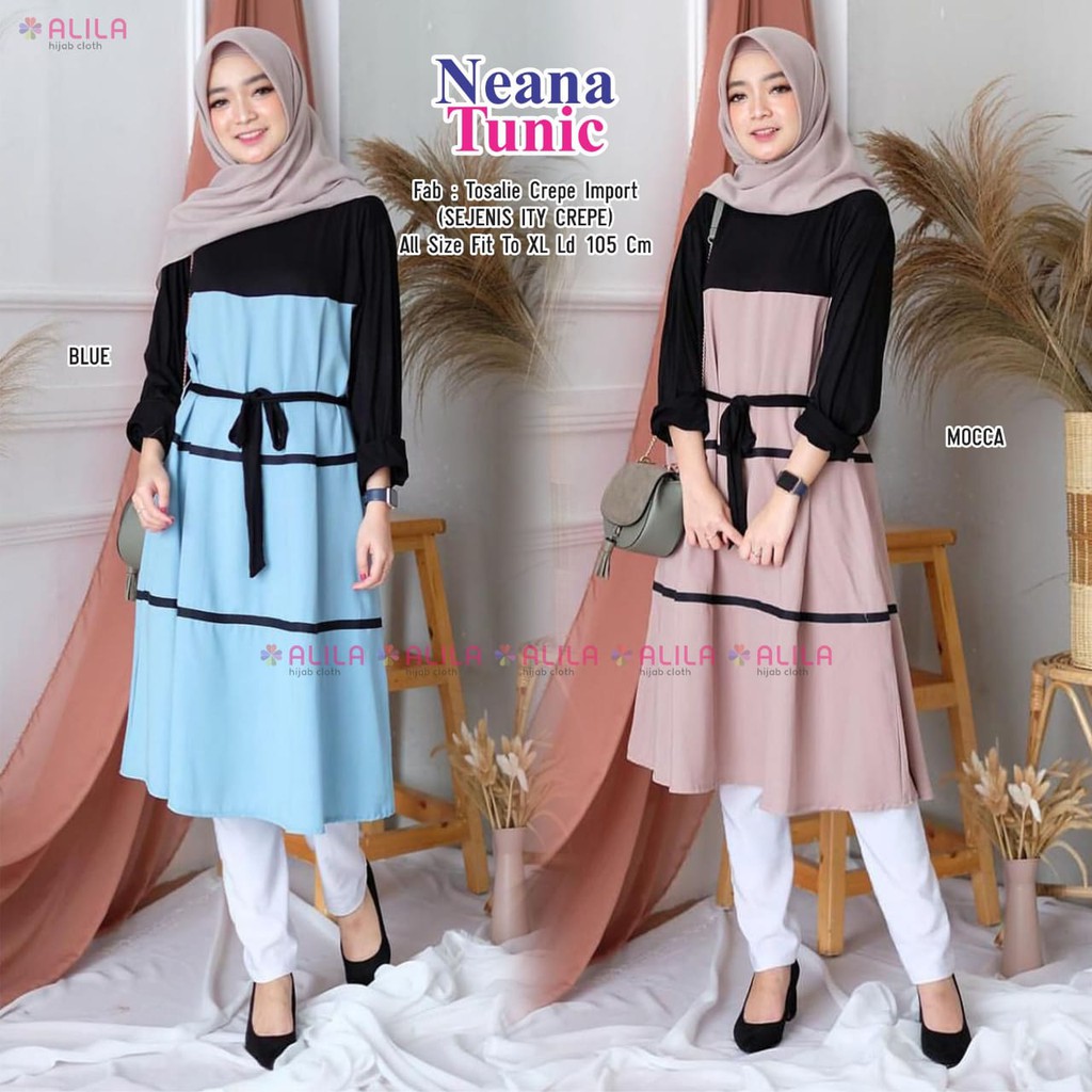 Neana Tunik By Alila | Suplier Hijab Solo| Grosir