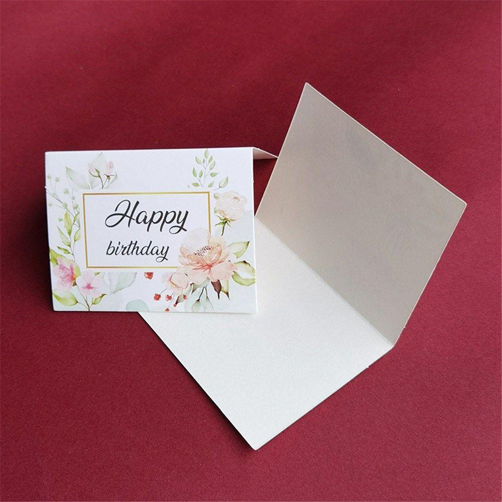 R-flower 100pcs Kartu Ucapan Perlengkapan Pesta Ucapan Best Wishes Wedding Birthday Postcard