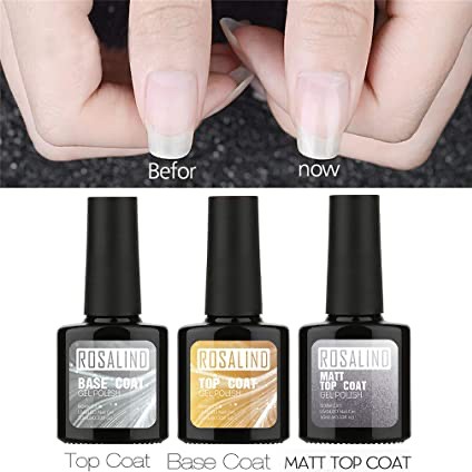 ROSALIND 10ml base coat top coat ORIGINAL soak off gel polish kutek Produk Good Quality