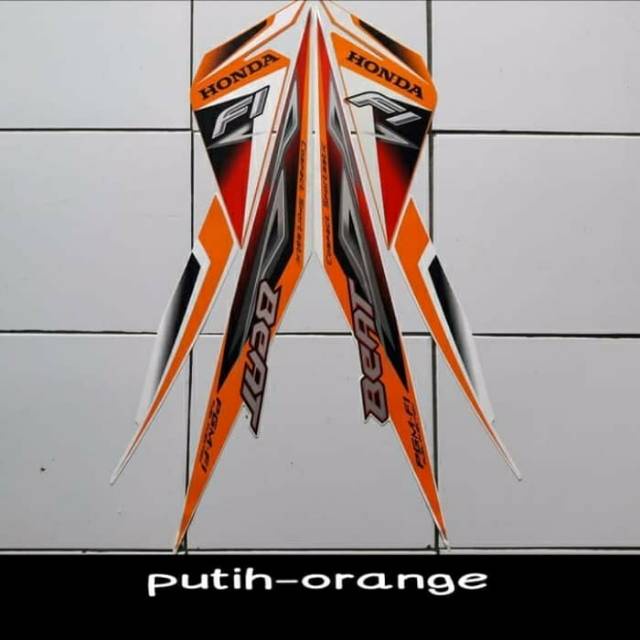 Striping beat fi cw 2013 putih Orange