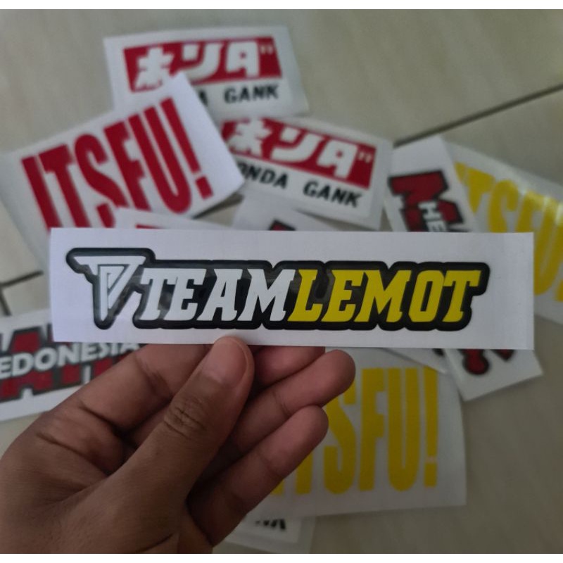 Sticker stiker cutting team lemot