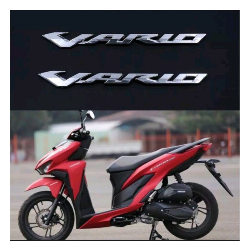 Emblem Honda Vario150 Vario125 Sepasang Kanan Kiri Emblem Vario 3D Timbul