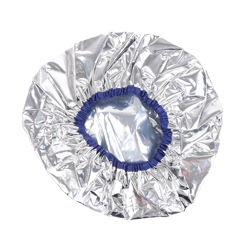 1 Pc Topi Mandi Elastis Bahan Aluminum Foil Tahan Panas Anti Air Untuk Wanita