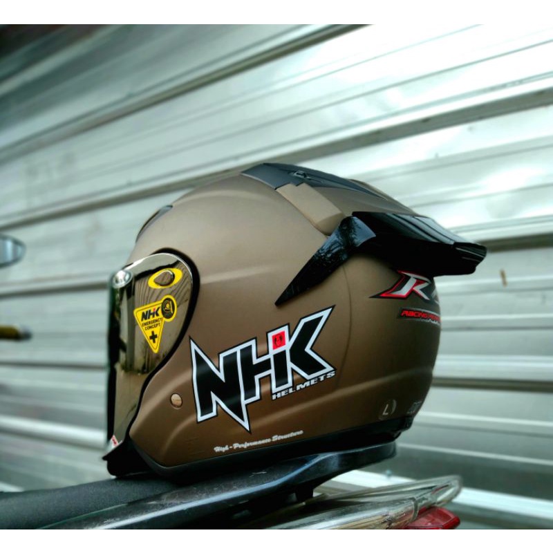 HELM NHK R6 GOLD NMAX PAKET GANTENG VENOM VISOR
