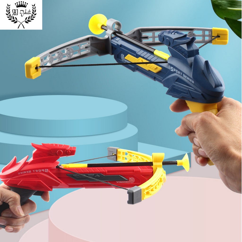 Mainan anak Crossbow Panah Bowgun Pistol Panah Peluru karet Toys Arrow