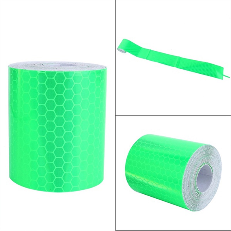 (LUCKID) Rol Tape Film Reflektif 1m X 5cm Untuk Peringatan Keamanan Mobil / Truk