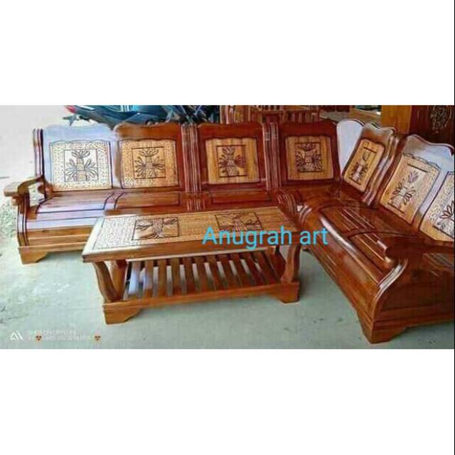 Kursi tamu jati sudut kursi tamu gajah sudut jati minimalis
