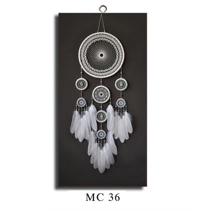 Hiasan Dinding Pajangan Ruang Tamu Dekorasi Kamar Tidur  Walldecor Macrame Poster Kayu Tema Etnik-MC 36