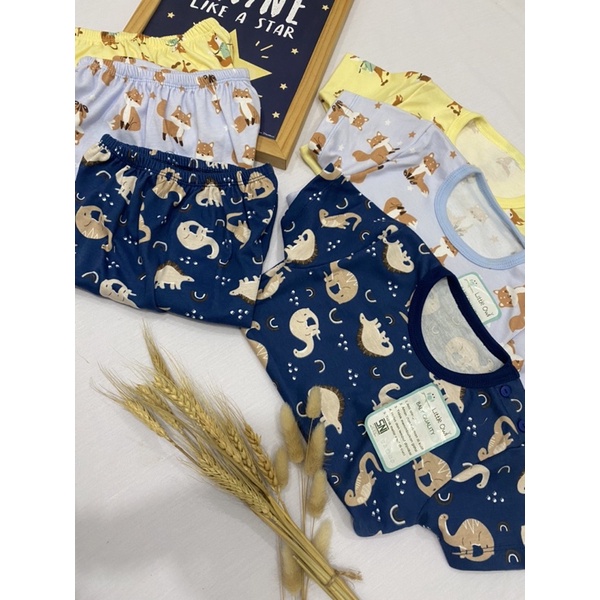 Baju Anak setelan pendek celana pendek piyama tidur bayi motif by Little Owl