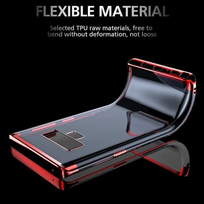 Shining chrome Tpu soft clear Samsung Note 9 Case Casing cover clear