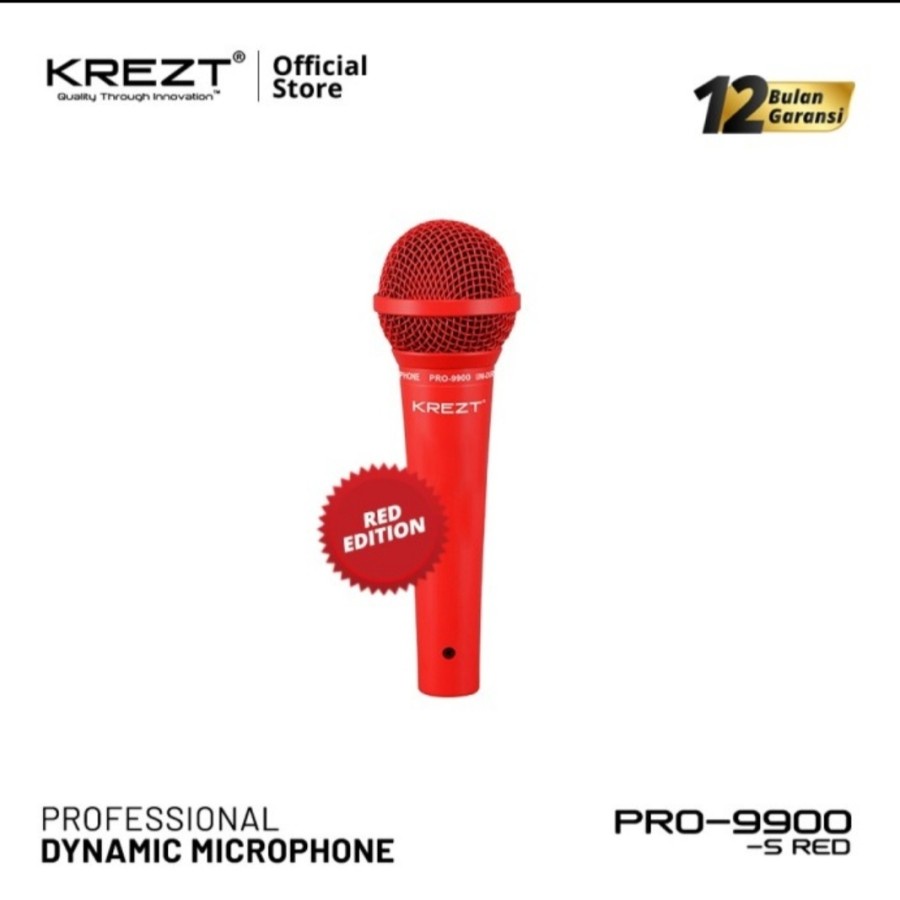 Microphone Mic Kabel KREZT PRO 9900 RED SERIES ORIGINAL