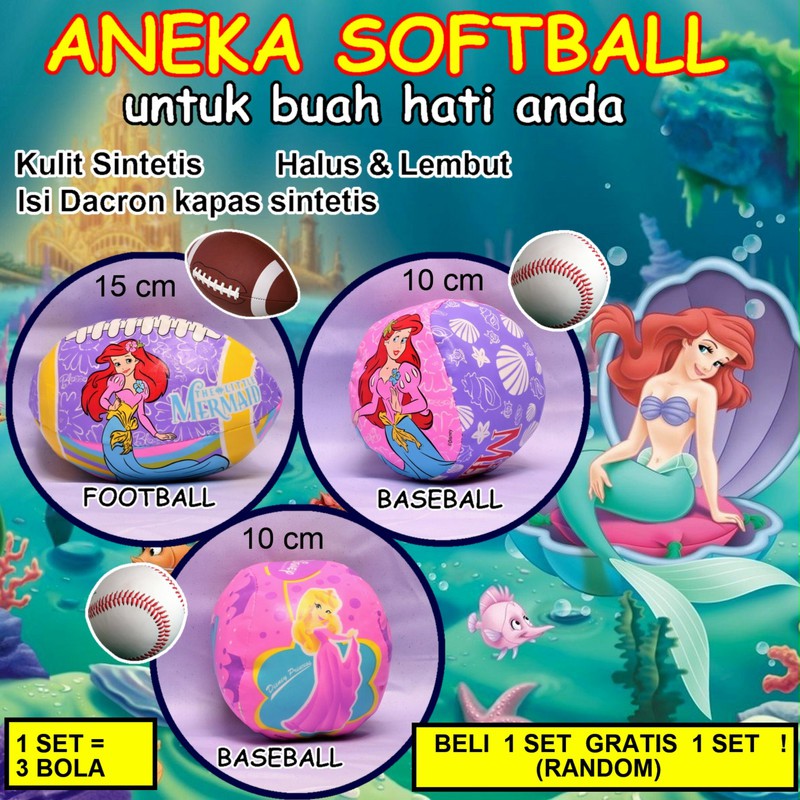 OBRAL ! BELI 3 GRATIS 3 ! SOFTBALL PRINCESS BOLA